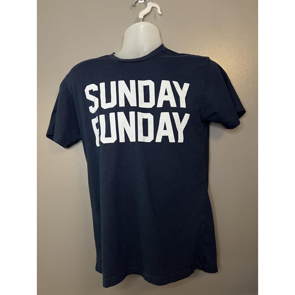 Riot Society Shirt Mens Medium Navy Blue Sunday Funday Graphic Funny Tee